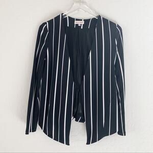 Sequin Hearts black white stripe blazer